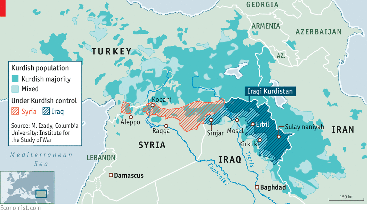Ο σκοπός της Τουρκίας είναι να χωρίσει τα τέσσερα μέρη του Κουρδιστάν