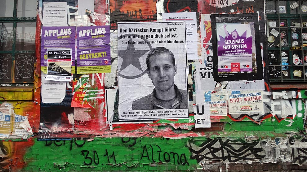 Εκστρατεία με αφίσες στο Αμβούργο στη μνήμη του Γερμανού αντάρτη του PKK