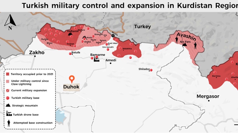 1500 άνθρωποι εκτοπίστηκαν από την τουρκική εισβολή στο Ιρακινό Κουρδιστάν