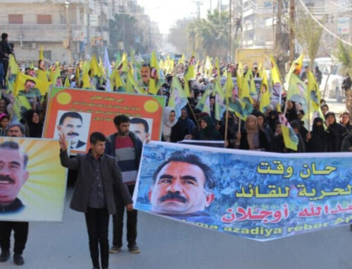 Thousands march for freedom for Abdullah Öcalan in Manbij