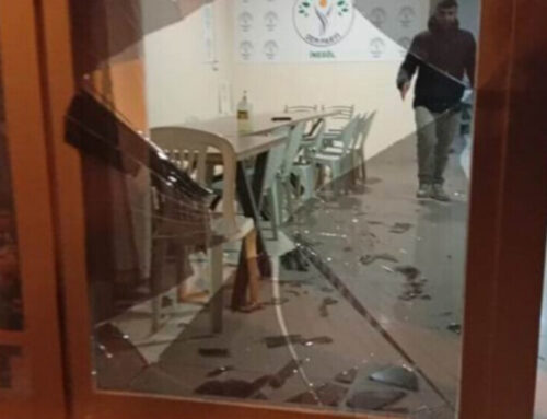 DEM Party İnegol district building attacked